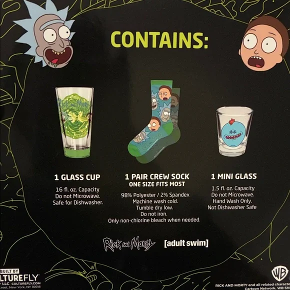 Rick and Morty Glassware Set - Picture 2 of 2